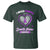 Domestic Violence Awareness T Shirt Purple Ribbon Support Survivor - Wonder Print Shop