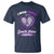 Domestic Violence Awareness T Shirt Purple Ribbon Support Survivor - Wonder Print Shop