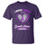 Domestic Violence Awareness T Shirt Purple Ribbon Support Survivor - Wonder Print Shop