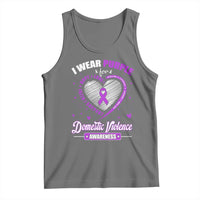 Domestic Violence Awareness Tank Top Purple Ribbon Support Survivor - Wonder Print Shop