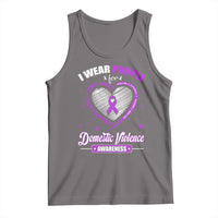 Domestic Violence Awareness Tank Top Purple Ribbon Support Survivor - Wonder Print Shop
