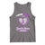 Domestic Violence Awareness Tank Top Purple Ribbon Support Survivor - Wonder Print Shop