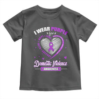 Domestic Violence Awareness Toddler T Shirt Purple Ribbon Support Survivor - Wonder Print Shop