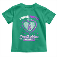 Domestic Violence Awareness Toddler T Shirt Purple Ribbon Support Survivor - Wonder Print Shop