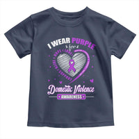 Domestic Violence Awareness Toddler T Shirt Purple Ribbon Support Survivor - Wonder Print Shop