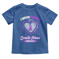 Domestic Violence Awareness Toddler T Shirt Purple Ribbon Support Survivor - Wonder Print Shop