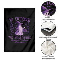 Domestic Violence Awareness Garden Flag Halloween October Wear Purple Ghost - Wonder Print Shop