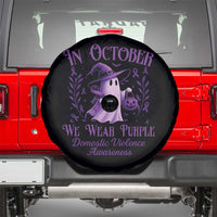 Domestic Violence Awareness Spare Tire Cover Halloween October Wear Purple Ghost - Wonder Print Shop