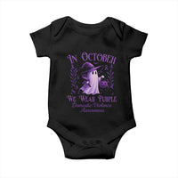 Domestic Violence Awareness Baby Onesie Halloween October Wear Purple Ghost - Wonder Print Shop