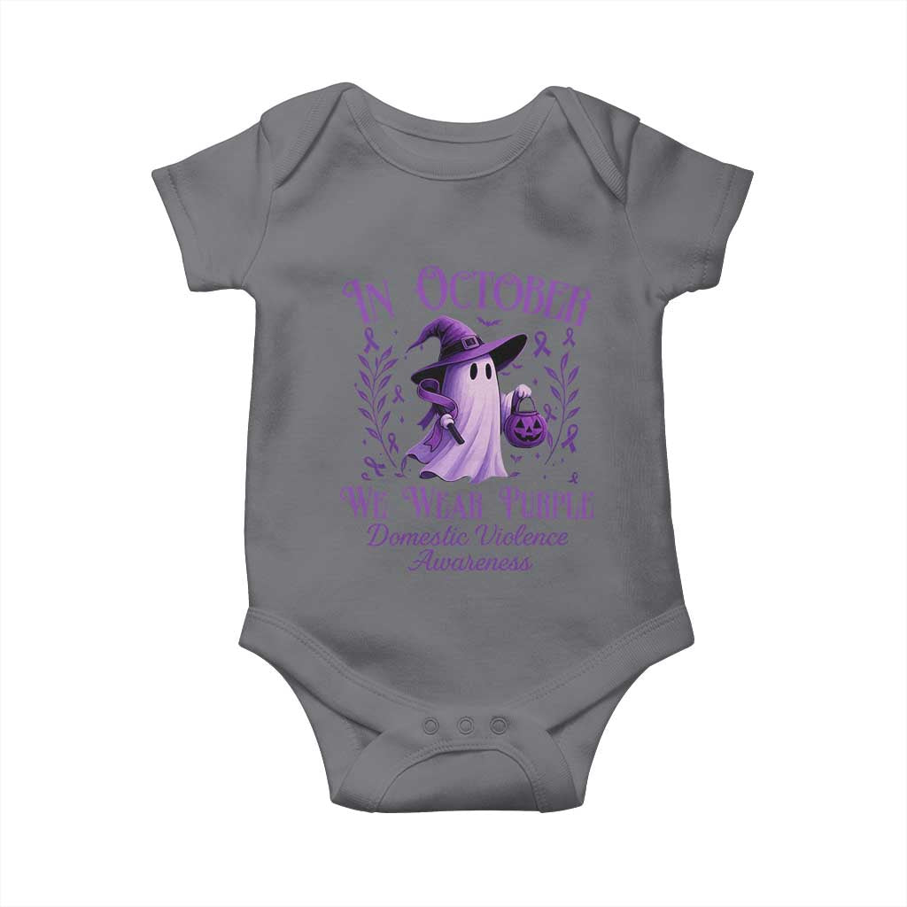 Domestic Violence Awareness Baby Onesie Halloween October Wear Purple Ghost - Wonder Print Shop