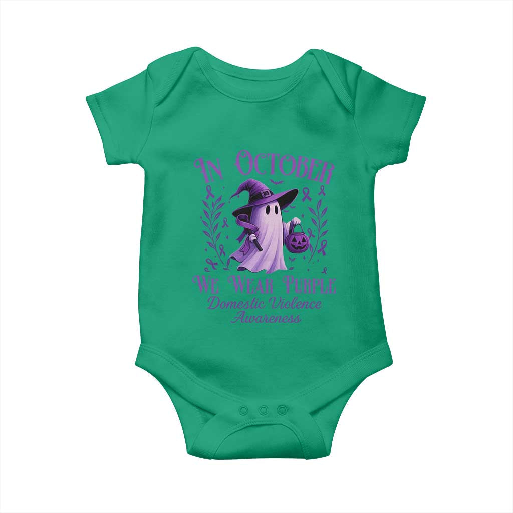Domestic Violence Awareness Baby Onesie Halloween October Wear Purple Ghost - Wonder Print Shop
