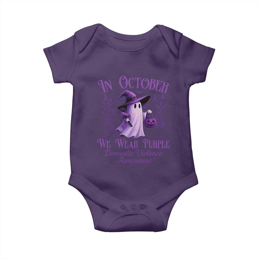 Domestic Violence Awareness Baby Onesie Halloween October Wear Purple Ghost - Wonder Print Shop