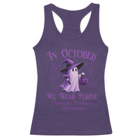 Domestic Violence Awareness Racerback Tank Top Halloween October Wear Purple Ghost - Wonder Print Shop