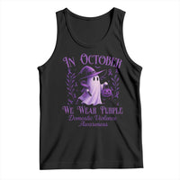 Domestic Violence Awareness Tank Top Halloween October Wear Purple Ghost - Wonder Print Shop