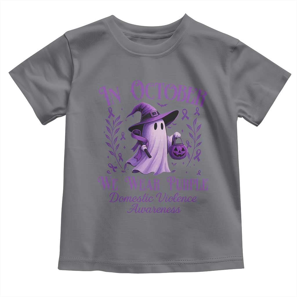 Domestic Violence Awareness Toddler T Shirt Halloween October Wear Purple Ghost - Wonder Print Shop