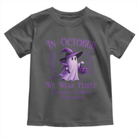 Domestic Violence Awareness Toddler T Shirt Halloween October Wear Purple Ghost - Wonder Print Shop