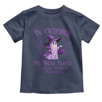 Domestic Violence Awareness Toddler T Shirt Halloween October Wear Purple Ghost - Wonder Print Shop