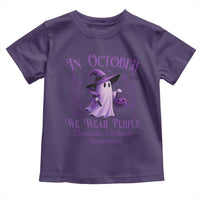 Domestic Violence Awareness Toddler T Shirt Halloween October Wear Purple Ghost - Wonder Print Shop