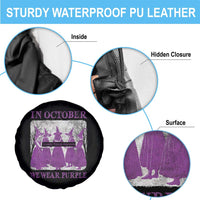 Retro In October We Wear Purple Witch Domestic Violence Awareness Spare Tire Cover - Wonder Print Shop
