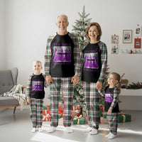 Retro In October We Wear Purple Witch Domestic Violence Awareness Plaid Pajama Set - Wonder Print Shop