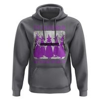 Retro In October We Wear Purple Witch Domestic Violence Awareness Hoodie - Wonder Print Shop
