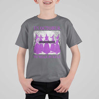 Retro In October We Wear Purple Witch Domestic Violence Awareness T Shirt For Kid - Wonder Print Shop