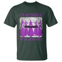 Retro In October We Wear Purple Witch Domestic Violence Awareness T Shirt - Wonder Print Shop