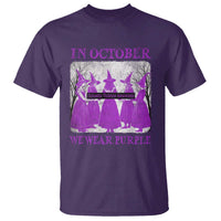 Retro In October We Wear Purple Witch Domestic Violence Awareness T Shirt - Wonder Print Shop