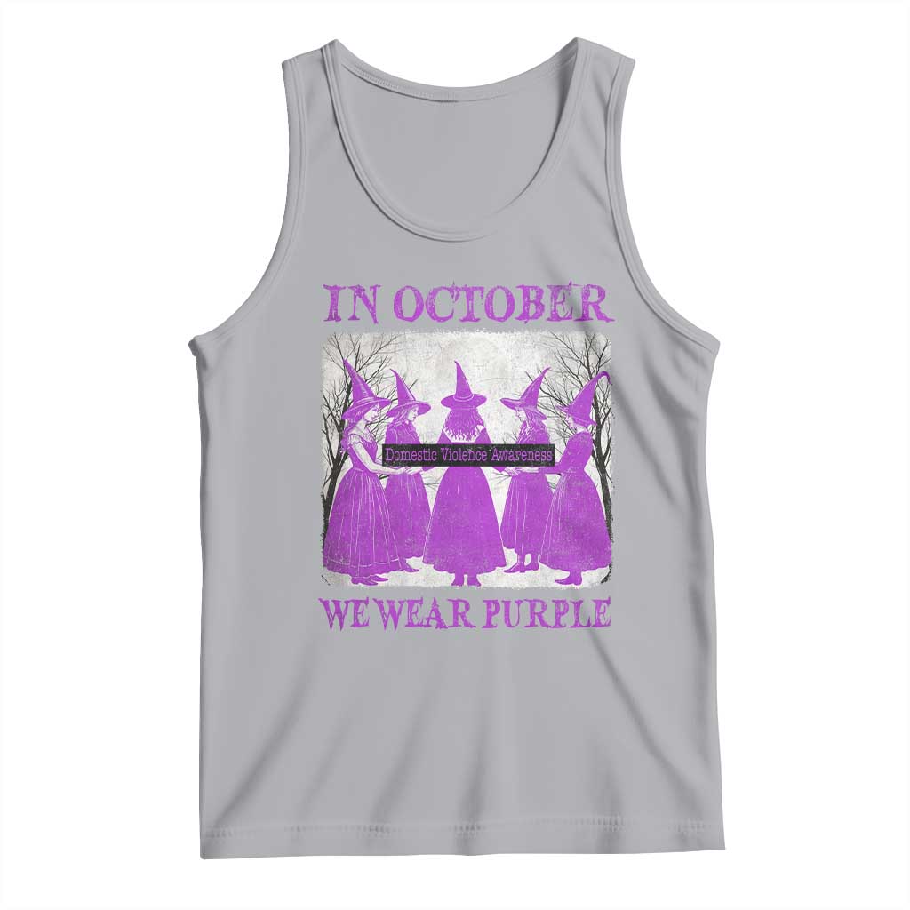 Retro In October We Wear Purple Witch Domestic Violence Awareness Tank Top - Wonder Print Shop