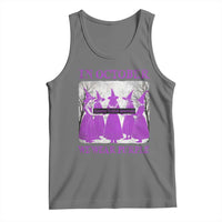 Retro In October We Wear Purple Witch Domestic Violence Awareness Tank Top - Wonder Print Shop