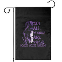Stop Domestic Violence Garden Flag Purple Ribbon Witch Graphic Witchy Feminist