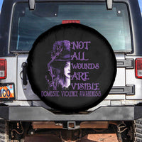 Stop Domestic Violence Spare Tire Cover Purple Ribbon Witch Graphic Witchy Feminist