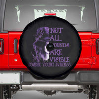 Stop Domestic Violence Spare Tire Cover Purple Ribbon Witch Graphic Witchy Feminist