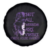Stop Domestic Violence Spare Tire Cover Purple Ribbon Witch Graphic Witchy Feminist
