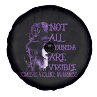 Stop Domestic Violence Spare Tire Cover Purple Ribbon Witch Graphic Witchy Feminist