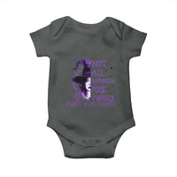 Stop Domestic Violence Baby Onesie Purple Ribbon Witch Graphic Witchy Feminist