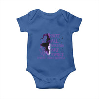 Stop Domestic Violence Baby Onesie Purple Ribbon Witch Graphic Witchy Feminist