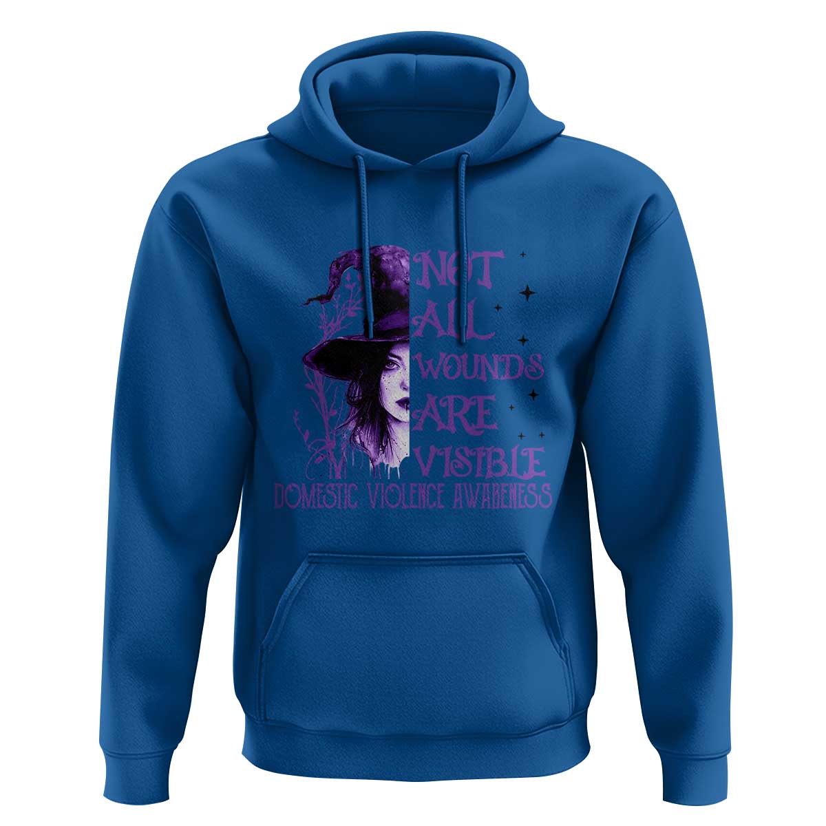 Stop Domestic Violence Hoodie Purple Ribbon Witch Graphic Witchy Feminist
