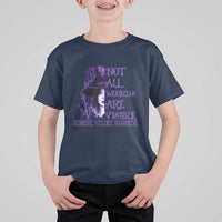 Stop Domestic Violence T Shirt For Kid Purple Ribbon Witch Graphic Witchy Feminist