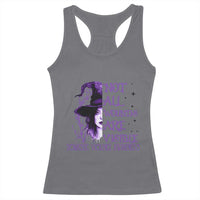 Stop Domestic Violence Racerback Tank Top Purple Ribbon Witch Graphic Witchy Feminist
