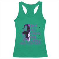 Stop Domestic Violence Racerback Tank Top Purple Ribbon Witch Graphic Witchy Feminist