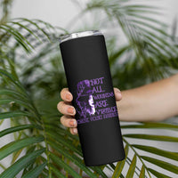 Stop Domestic Violence Skinny Tumbler Purple Ribbon Witch Graphic Witchy Feminist