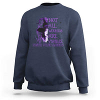 Stop Domestic Violence Sweatshirt Purple Ribbon Witch Graphic Witchy Feminist