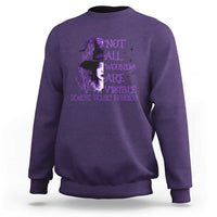 Stop Domestic Violence Sweatshirt Purple Ribbon Witch Graphic Witchy Feminist