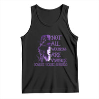 Stop Domestic Violence Tank Top Purple Ribbon Witch Graphic Witchy Feminist