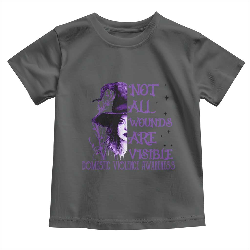 Stop Domestic Violence Toddler T Shirt Purple Ribbon Witch Graphic Witchy Feminist