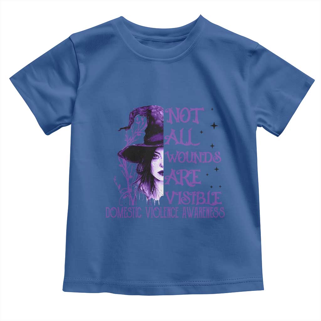 Stop Domestic Violence Toddler T Shirt Purple Ribbon Witch Graphic Witchy Feminist