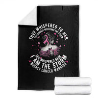 Breast Cancer Throw Blanket Pink Ribbon I Am Storm - Wonder Print Shop