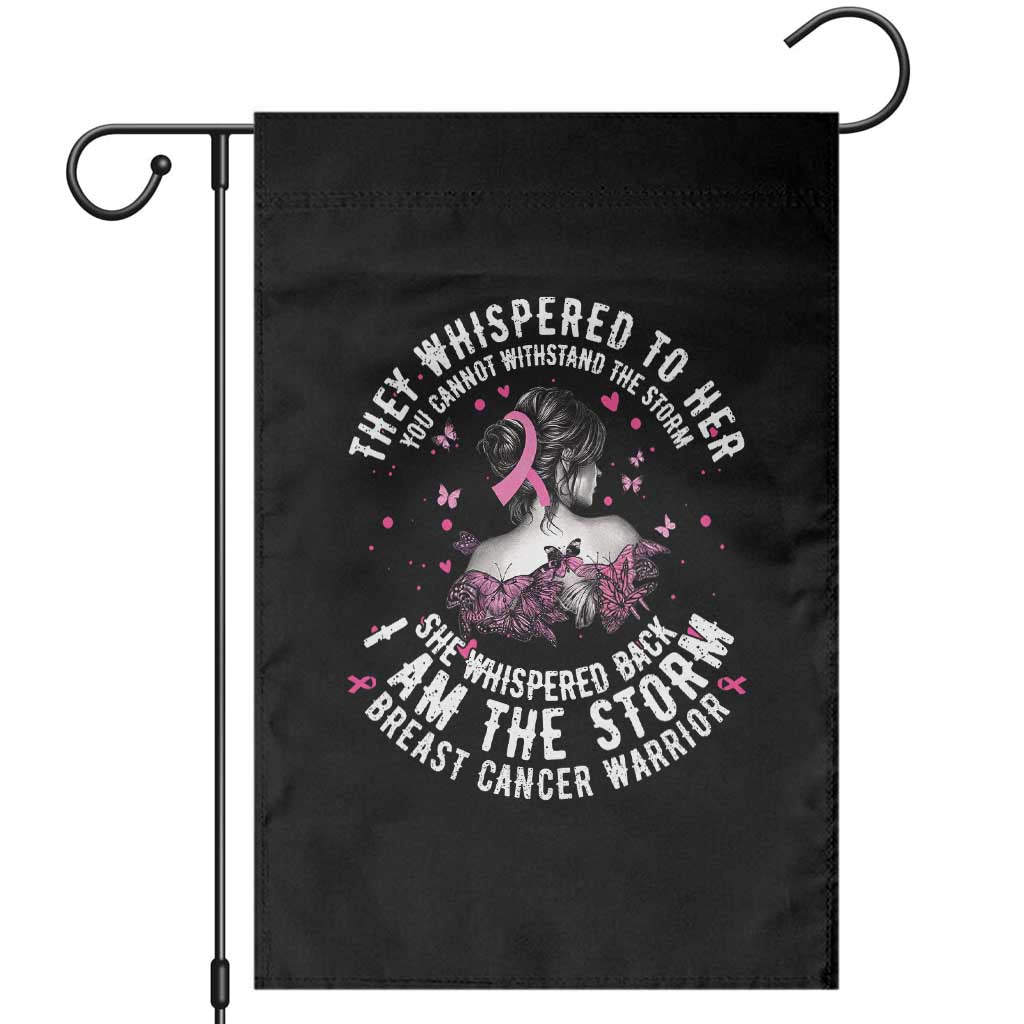 Breast Cancer Garden Flag Pink Ribbon I Am Storm - Wonder Print Shop