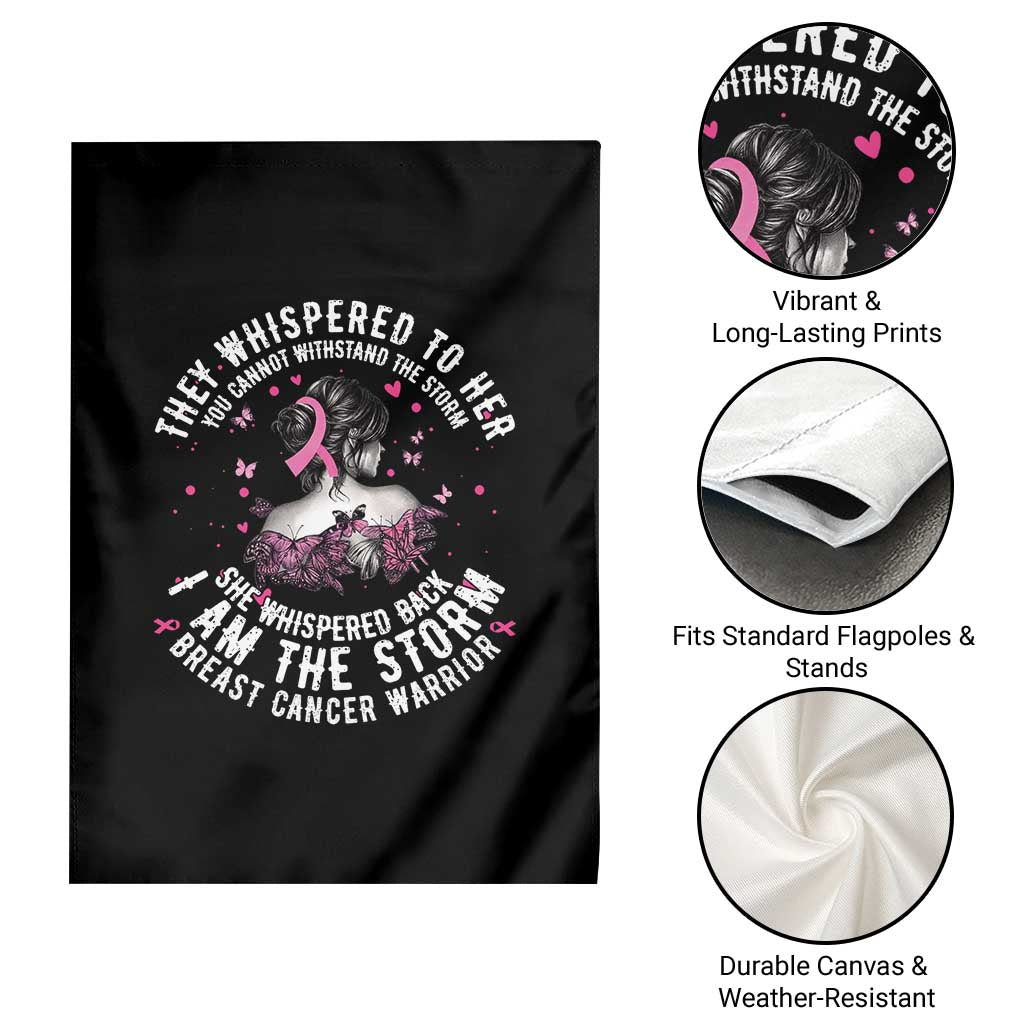 Breast Cancer Garden Flag Pink Ribbon I Am Storm - Wonder Print Shop